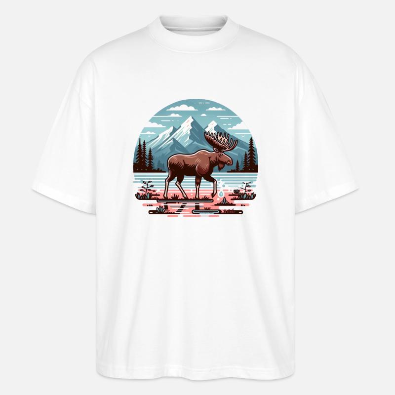 Kanada 12 - Stanley/Stella Oversized Unisex Bio T-Shirt Blaster 2.0 - Weiß