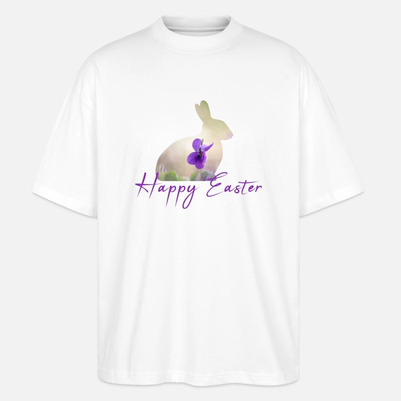 Happy Easter - Stanley/Stella Oversized Unisex Bio T-Shirt Blaster 2.0 - Weiß