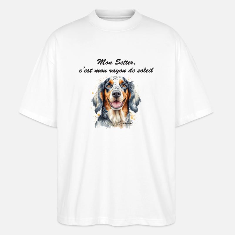 Setter rayon de soleil - T-shirt bio Blaster 2.0 coupe oversize Stanley/Stella Unisexe - blanc