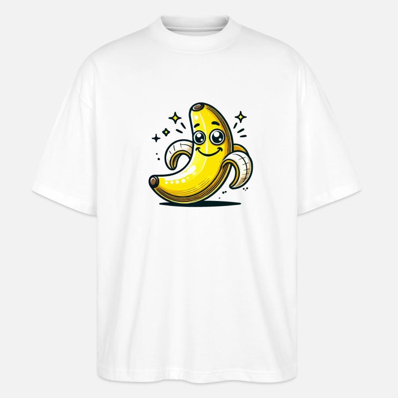 banane - Stanley/Stella Oversized Unisex Bio T-Shirt Blaster 2.0 - Weiß