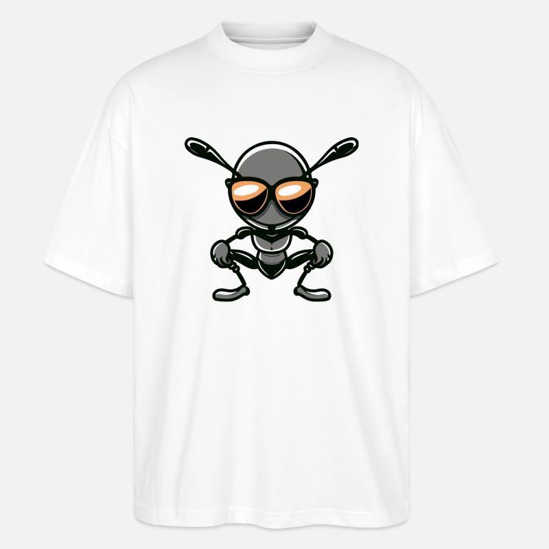 Ameise Comic Cool - Stanley/Stella Oversized Unisex Bio T-Shirt Blaster 2.0 - Weiß