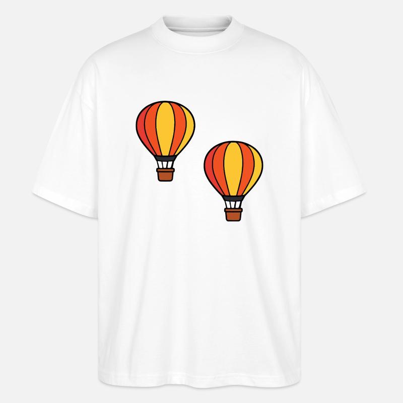 Heißluftballon - Stanley/Stella Oversized Unisex Bio T-Shirt Blaster 2.0 - Weiß