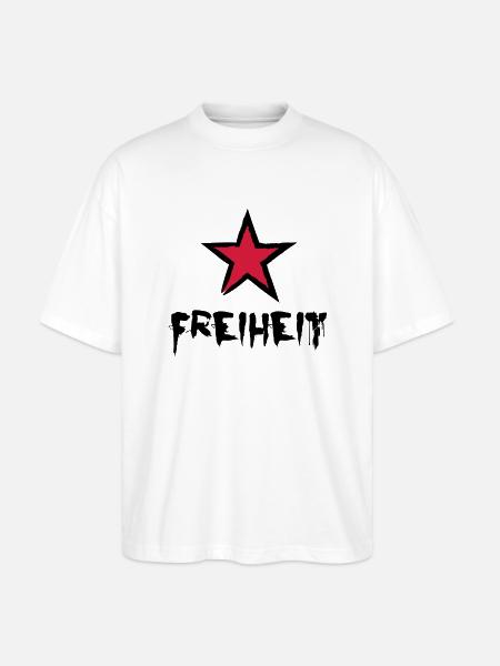 Freiheit - Stanley/Stella Oversized Unisex Bio T-Shirt Blaster 2.0 - Weiß