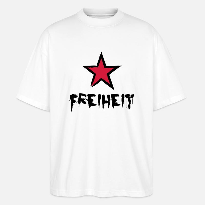 Freiheit - Stanley/Stella Oversized Unisex Bio T-Shirt Blaster 2.0 - Weiß
