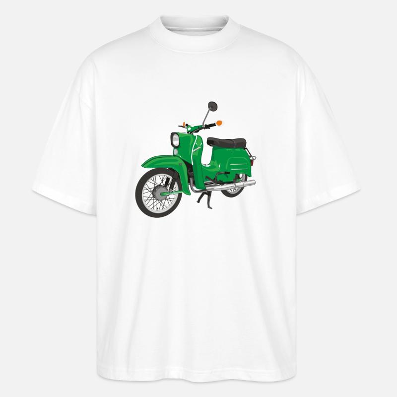 Simson Schwalbe - Stanley/Stella Oversized Unisex Bio T-Shirt Blaster 2.0 - Weiß
