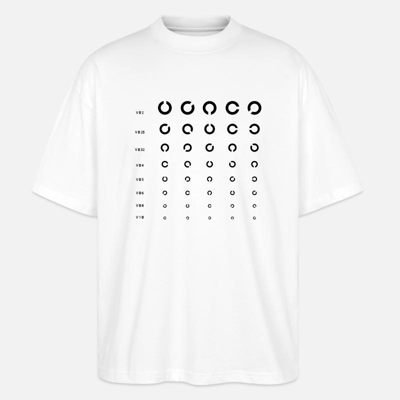 Sehtest C - Stanley/Stella Oversized Unisex Bio T-Shirt Blaster 2.0 - Weiß