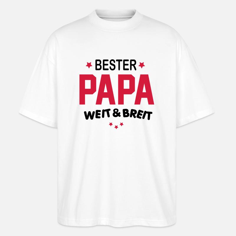 besterpapa - Stanley/Stella Oversized Unisex Bio T-Shirt Blaster 2.0 - Weiß