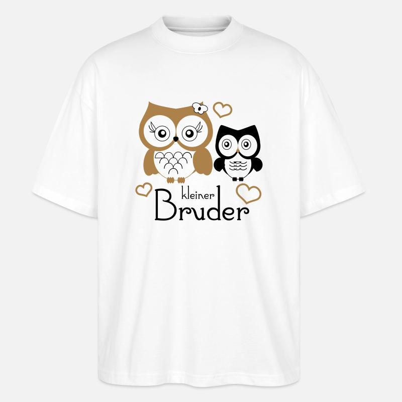 kleiner Bruder - Stanley/Stella Oversized Unisex Bio T-Shirt Blaster 2.0 - Weiß