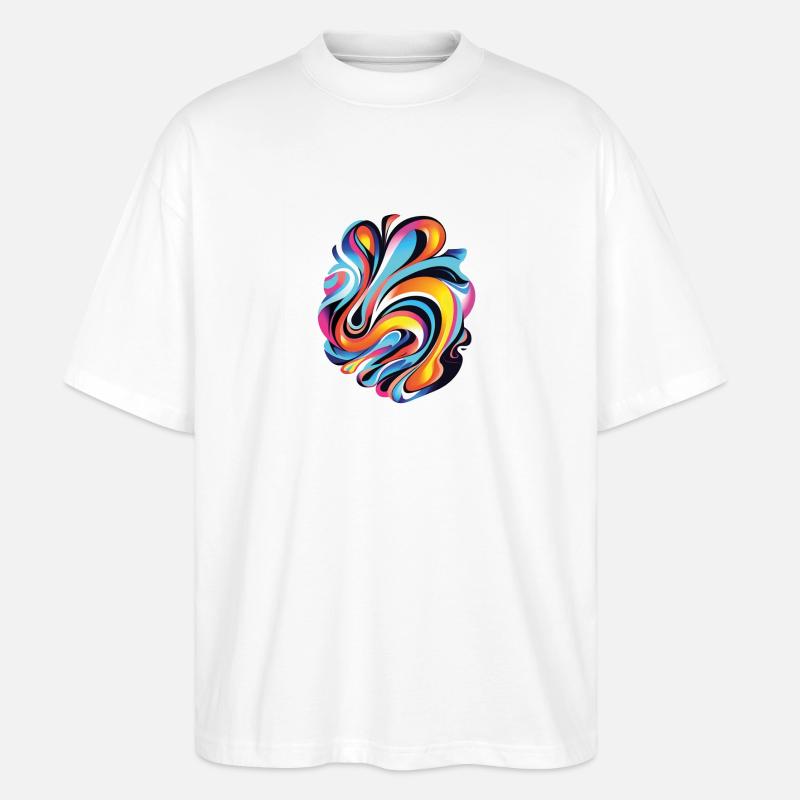 Colour explosion: creativity and dynamism combined - Stanley/Stella Oversized Unisex Organic T-shirt Blaster 2.0 - white
