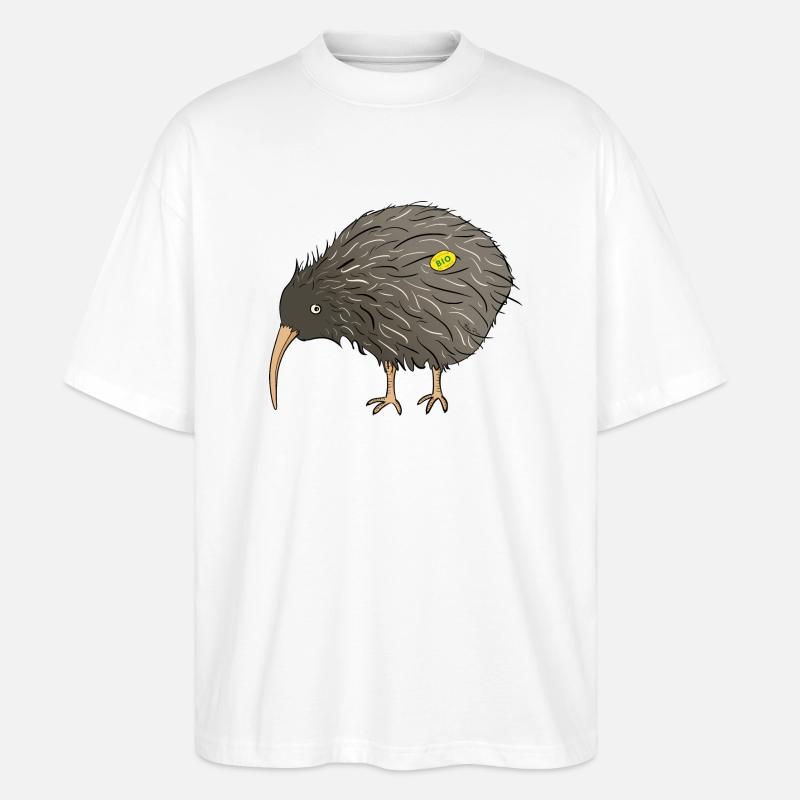 Bio-Kiwis - Stanley/Stella Oversized Unisex Bio T-Shirt Blaster 2.0 - Weiß