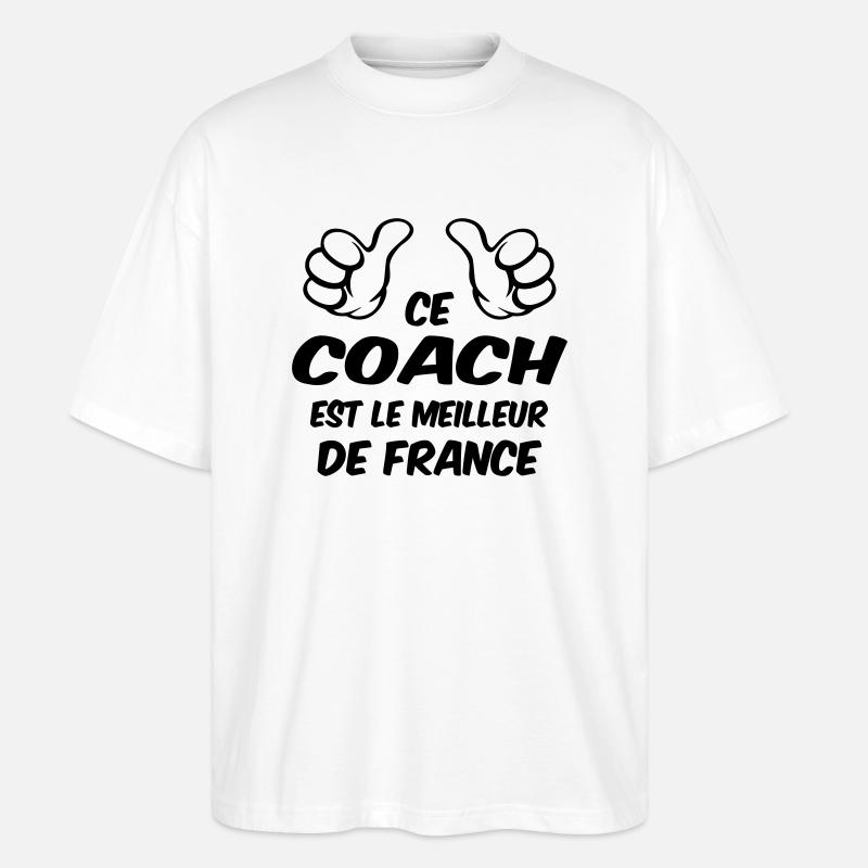 BESTER COACH - Stanley/Stella Oversized Unisex Bio T-Shirt Blaster 2.0 - Weiß