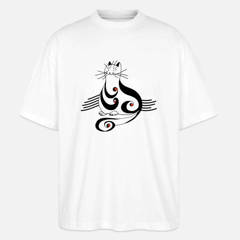 Chat - T-shirt bio Blaster 2.0 coupe oversize Stanley/Stella Unisexe - blanc