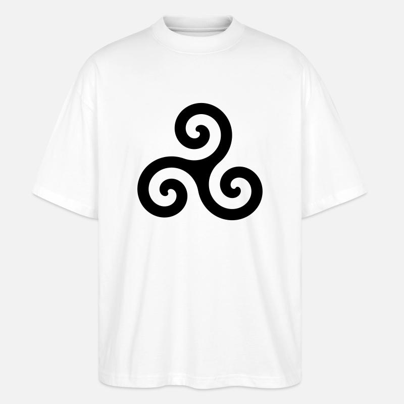 Triskele Symbol Spirale - Stanley/Stella Oversized Unisex Bio T-Shirt Blaster 2.0 - Weiß