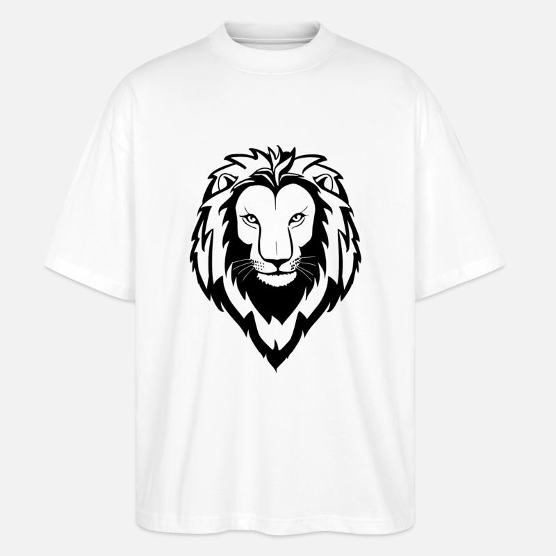 Löwe - Stanley/Stella Oversized Unisex Bio T-Shirt Blaster 2.0 - Weiß