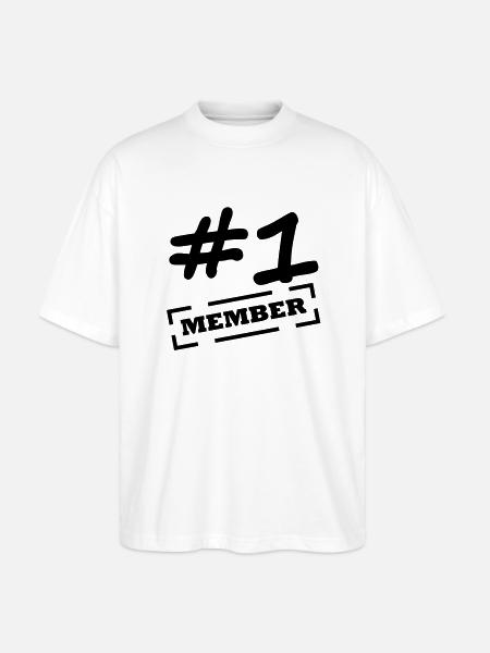nummer 1 member - Stanley/Stella Oversized Unisex Bio T-Shirt Blaster 2.0 - Weiß