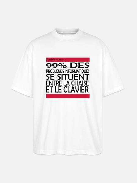 (14_99pourcent) - T-shirt bio Blaster 2.0 coupe oversize Stanley/Stella Unisexe - blanc
