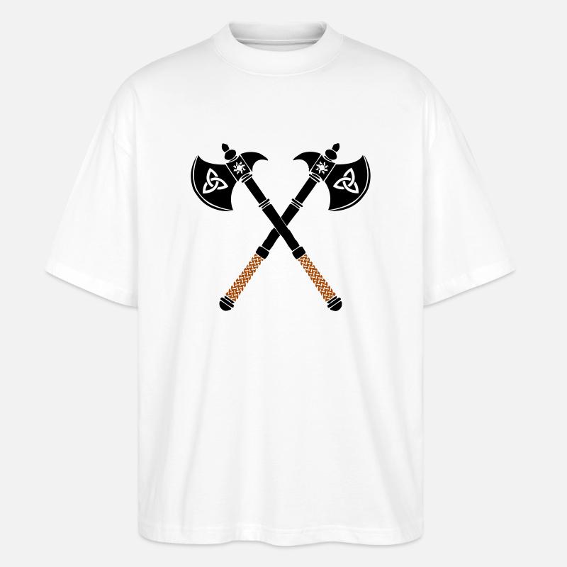 äxte axt - Stanley/Stella Oversized Unisex Bio T-Shirt Blaster 2.0 - Weiß