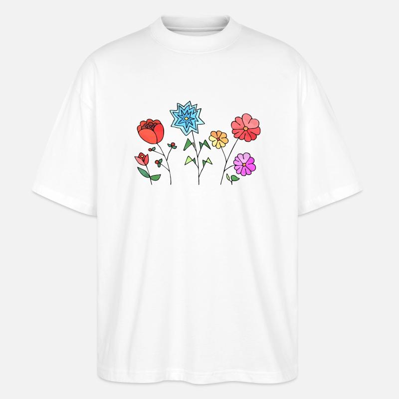 Fleur - T-shirt bio Blaster 2.0 coupe oversize Stanley/Stella Unisexe - blanc