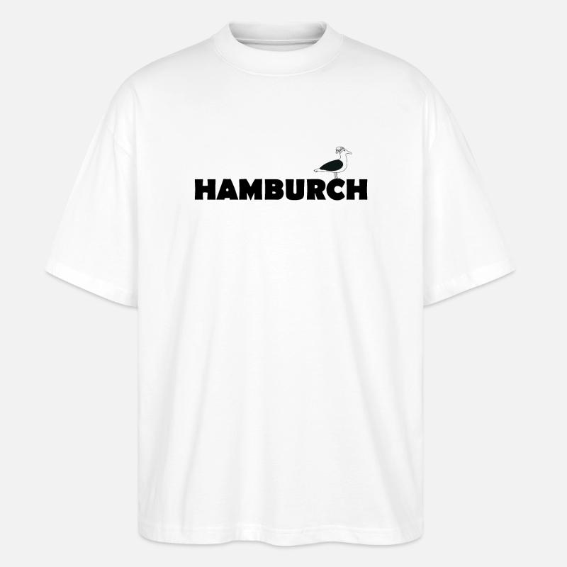 Hamburch - Stanley/Stella Oversized Unisex Bio T-Shirt Blaster 2.0 - Weiß