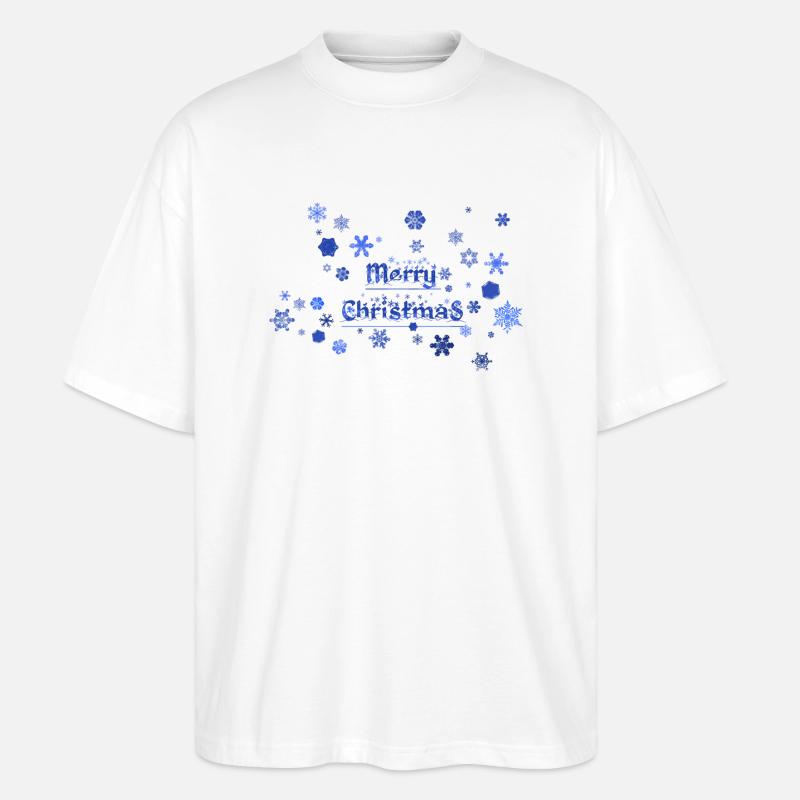 des flocons pour xmas - T-shirt bio Blaster 2.0 coupe oversize Stanley/Stella Unisexe - blanc