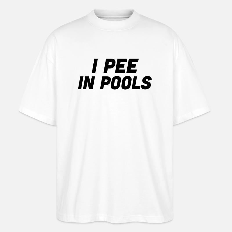 Je fais dans les piscines - T-shirt bio Blaster 2.0 coupe oversize Stanley/Stella Unisexe - blanc
