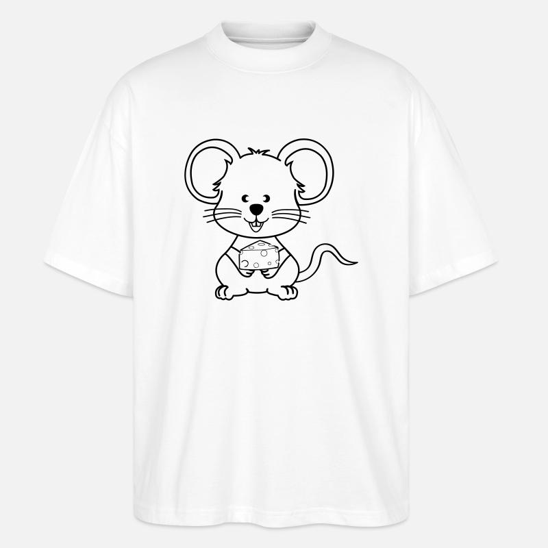 Mouse Comic - Stanley/Stella Oversized Unisex Organic T-shirt Blaster 2.0 - white