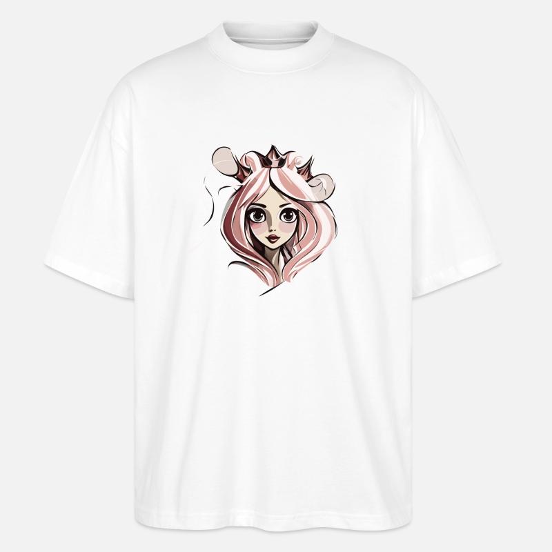 Visage de princesse - T-shirt bio Blaster 2.0 coupe oversize Stanley/Stella Unisexe - blanc