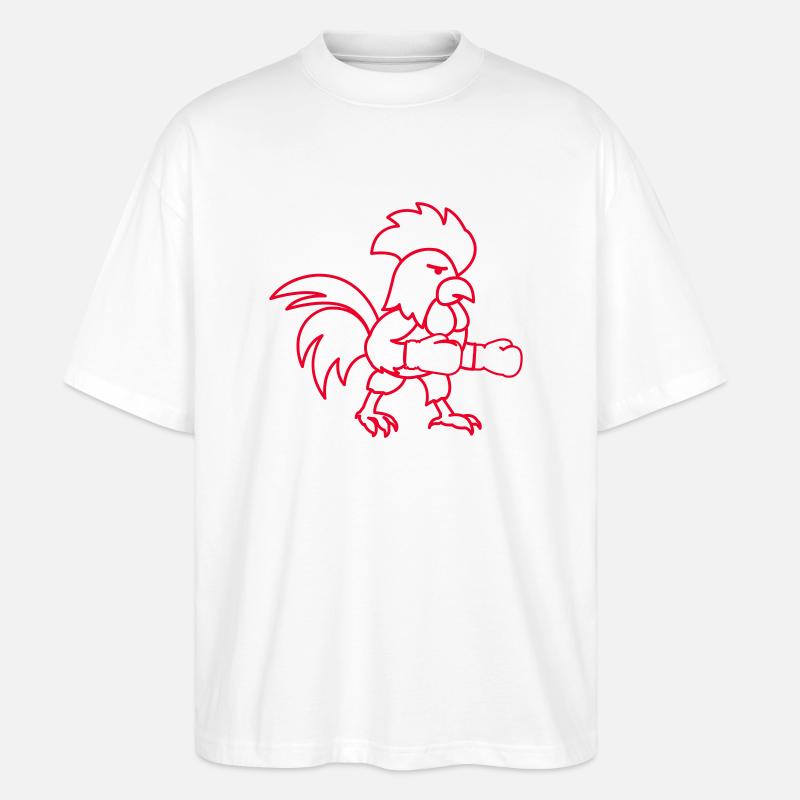 hahn boxer - Stanley/Stella Oversized Unisex Bio T-Shirt Blaster 2.0 - Weiß
