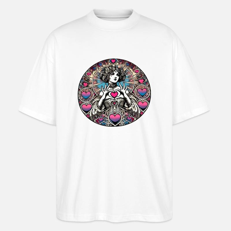 Déesse de la Saint-Valentin - T-shirt bio Blaster 2.0 coupe oversize Stanley/Stella Unisexe - blanc