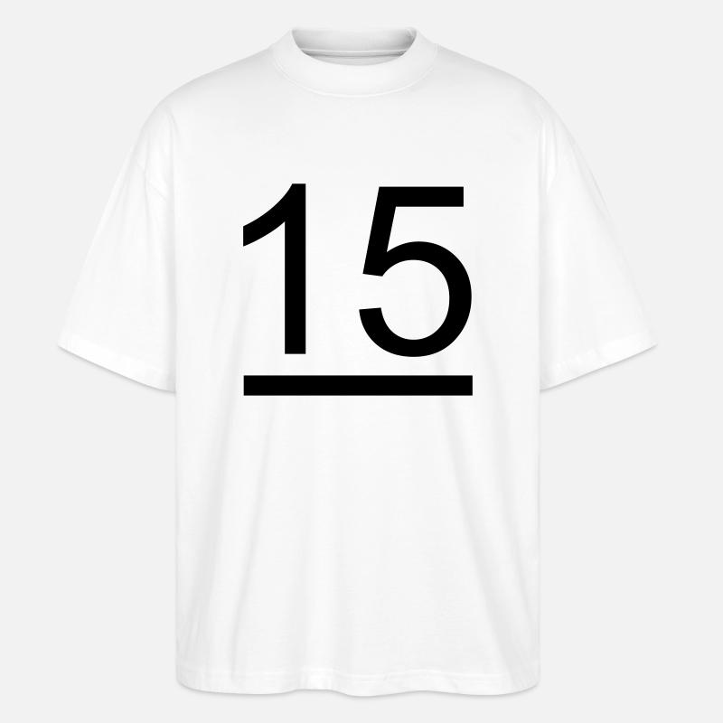 15 Meter Klasse Segelzeichen - Stanley/Stella Oversized Unisex Bio T-Shirt Blaster 2.0 - Weiß