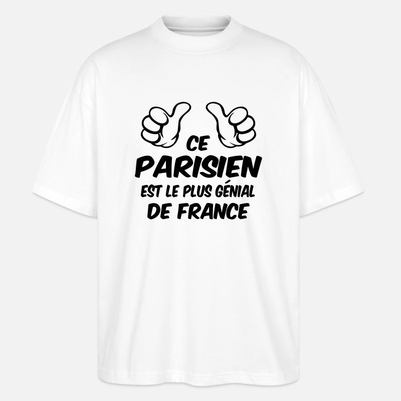 Paris / / Foot / / Marseille / Papa - T-shirt bio Blaster 2.0 coupe oversize Stanley/Stella Unisexe - blanc