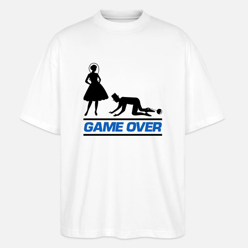 ehepaar game over - Stanley/Stella Oversized Unisex Bio T-Shirt Blaster 2.0 - Weiß