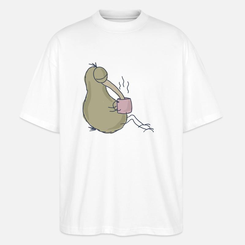 Kaffeekiwi - Stanley/Stella Oversized Unisex Bio T-Shirt Blaster 2.0 - Weiß