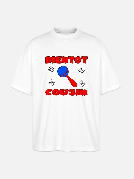 SOON COUSIN - Stanley/Stella Oversized Unisex Organic T-shirt Blaster 2.0 - white