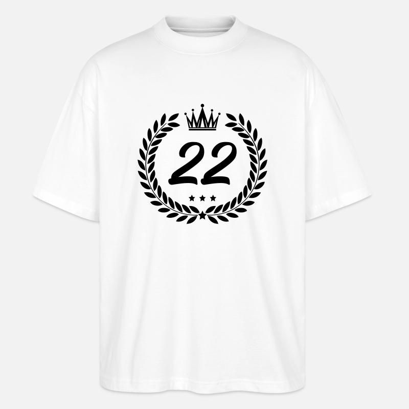 wappen 22 - Stanley/Stella Oversized Unisex Bio T-Shirt Blaster 2.0 - Weiß