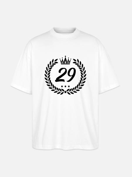 wappen 29 - Stanley/Stella Oversized Unisex Bio T-Shirt Blaster 2.0 - Weiß