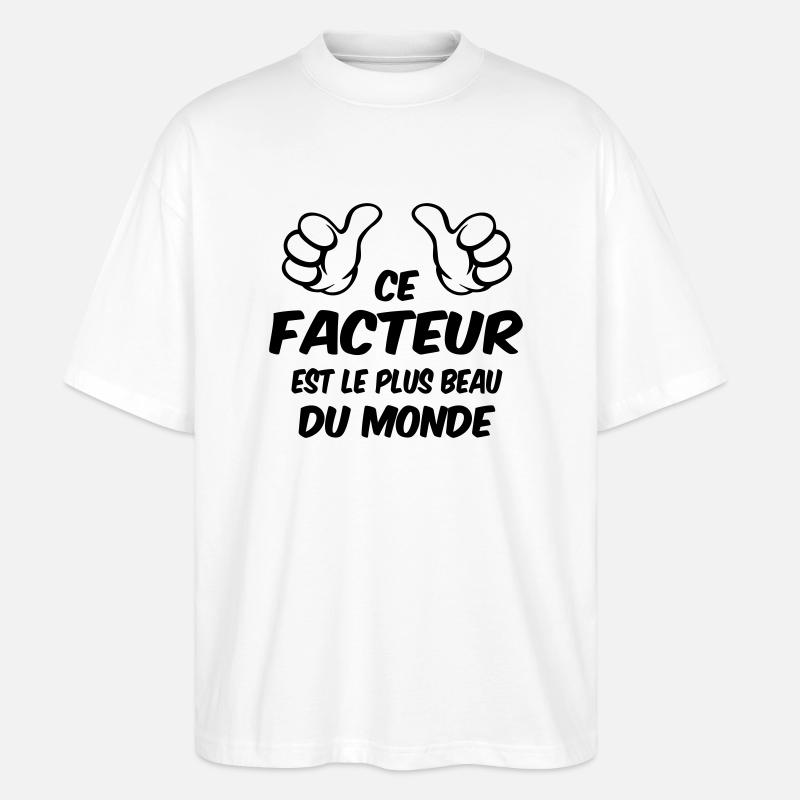 BESTER FAKTOR - Stanley/Stella Oversized Unisex Bio T-Shirt Blaster 2.0 - Weiß