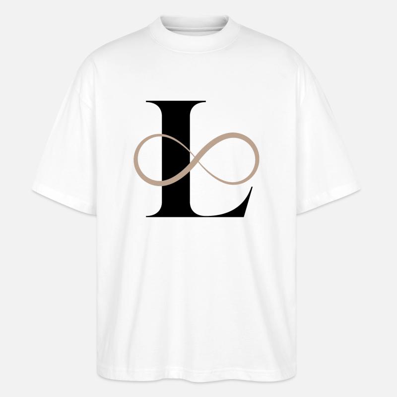 Unendlicher Buchstabe - Stanley/Stella Oversized Unisex Bio T-Shirt Blaster 2.0 - Weiß