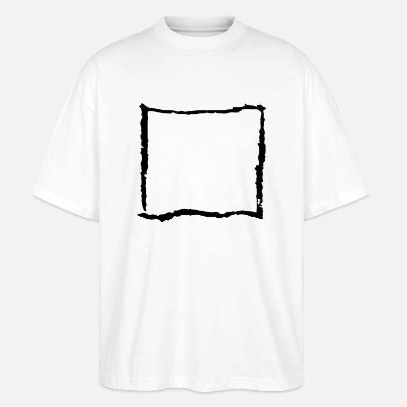 rechteck - Stanley/Stella Oversized Unisex Bio T-Shirt Blaster 2.0 - Weiß