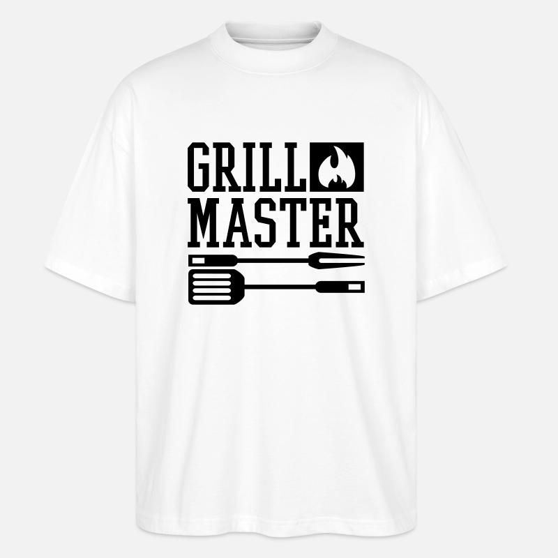 grill_master_1_f1 - Stanley/Stella Oversized Unisex Bio T-Shirt Blaster 2.0 - Weiß