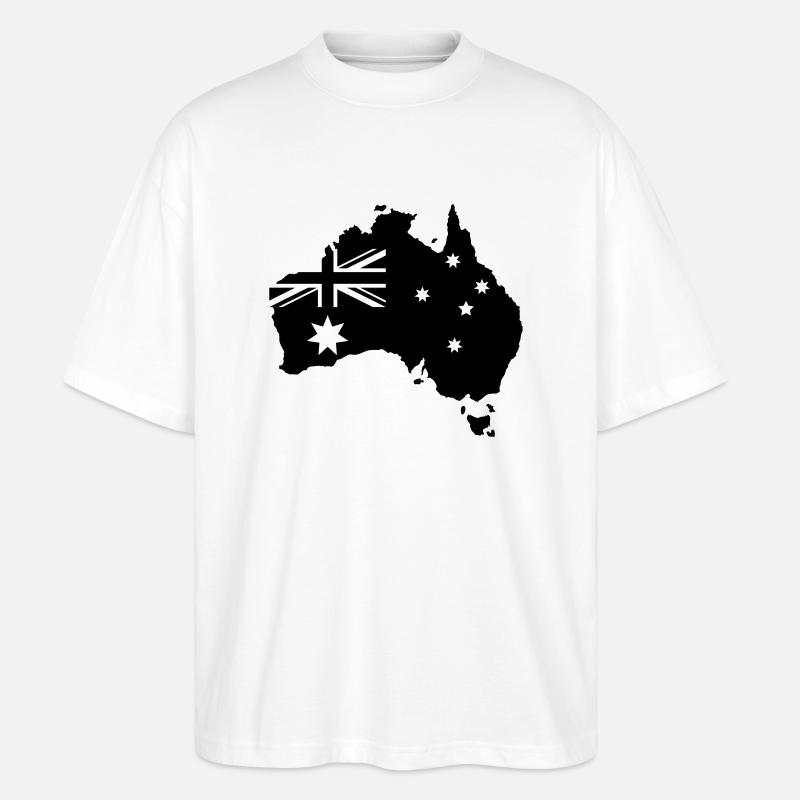 australia map design - Stanley/Stella Oversized Unisex Bio T-Shirt Blaster 2.0 - Weiß