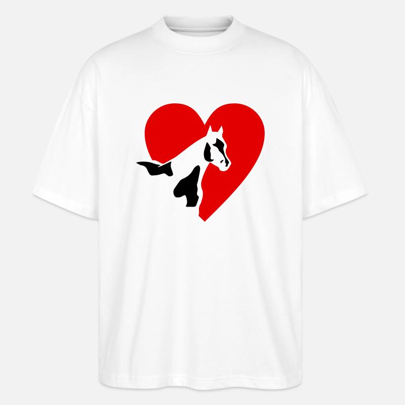 Paint Horse - Stanley/Stella Oversized Unisex Bio T-Shirt Blaster 2.0 - Weiß