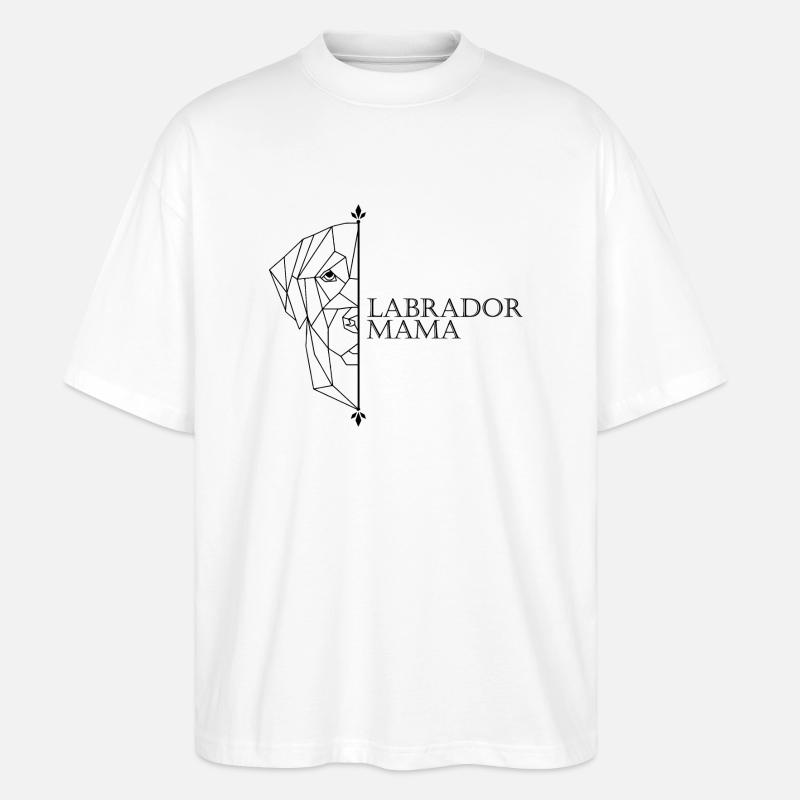 Labrador Mama Polygon - Stanley/Stella Oversized Unisex Bio T-Shirt Blaster 2.0 - Weiß