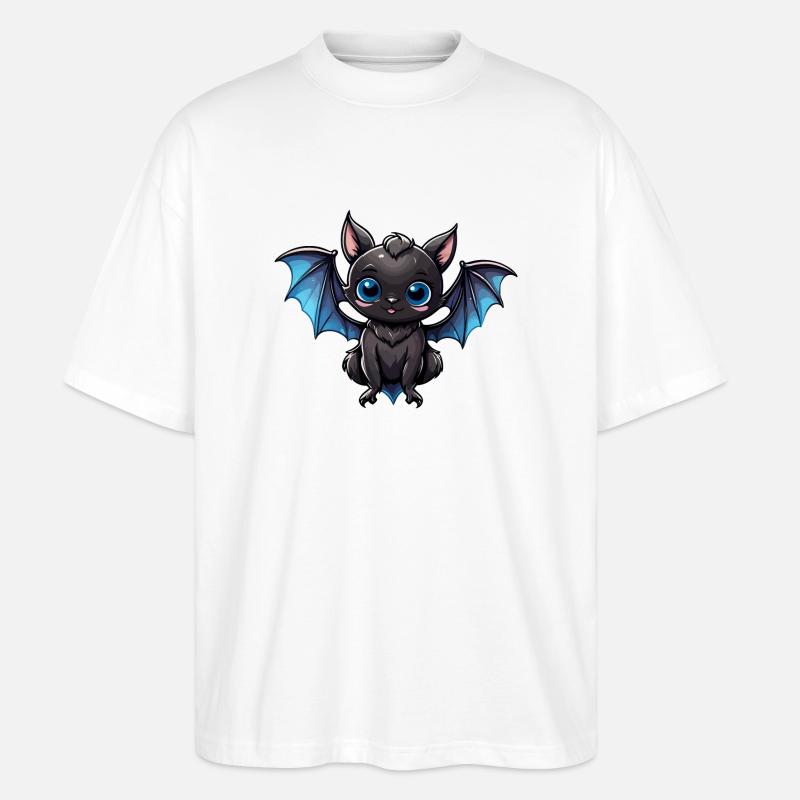 Fledermaus Niedlich Illustration - Stanley/Stella Oversized Unisex Bio T-Shirt Blaster 2.0 - Weiß