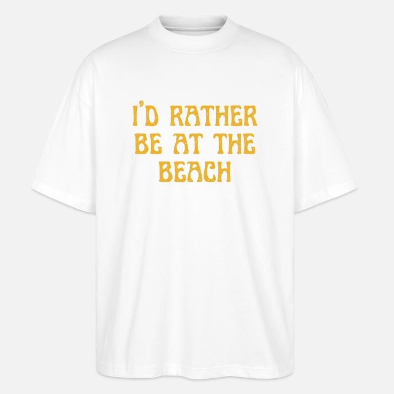 Lieber am Strand - Stanley/Stella Oversized Unisex Bio T-Shirt Blaster 2.0 - Weiß