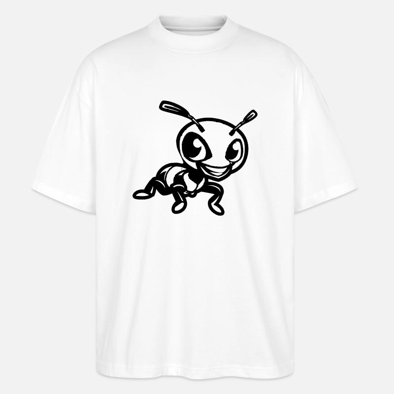 ameise comic - Stanley/Stella Oversized Unisex Bio T-Shirt Blaster 2.0 - Weiß