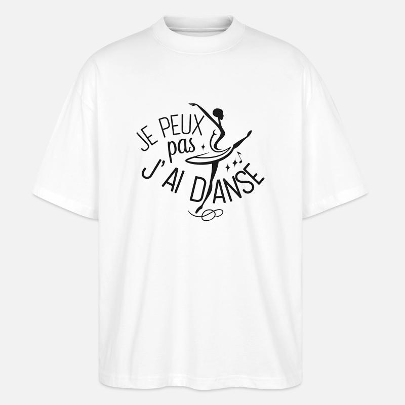 Je peux pas j'ai danse - T-shirt bio Blaster 2.0 coupe oversize Stanley/Stella Unisexe - blanc
