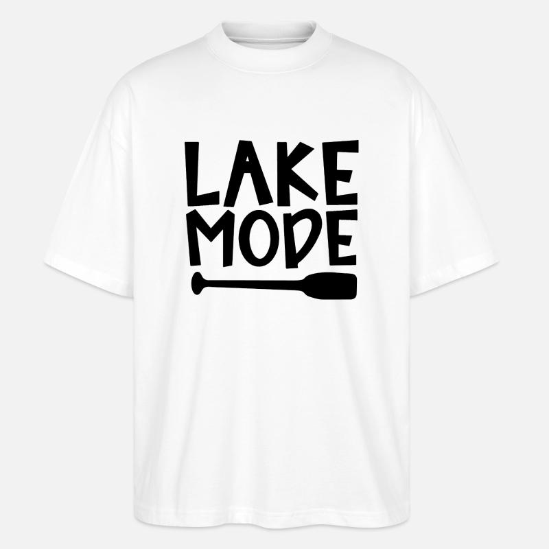 Lake Mode Adventure PaddleMotivation Design - Stanley/Stella Oversized Unisex Organic T-shirt Blaster 2.0 - white