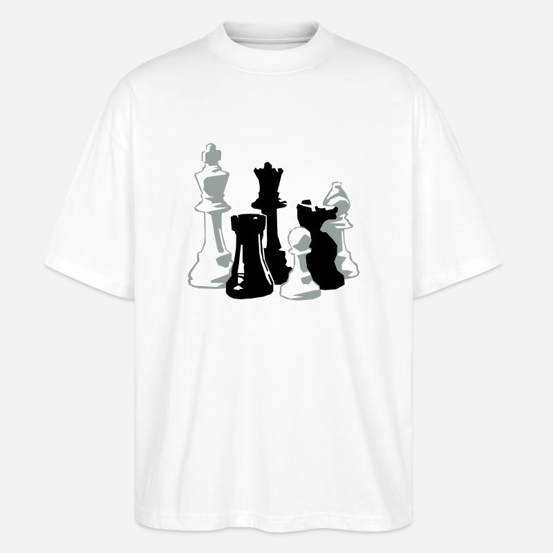 échecs - T-shirt bio Blaster 2.0 coupe oversize Stanley/Stella Unisexe - blanc