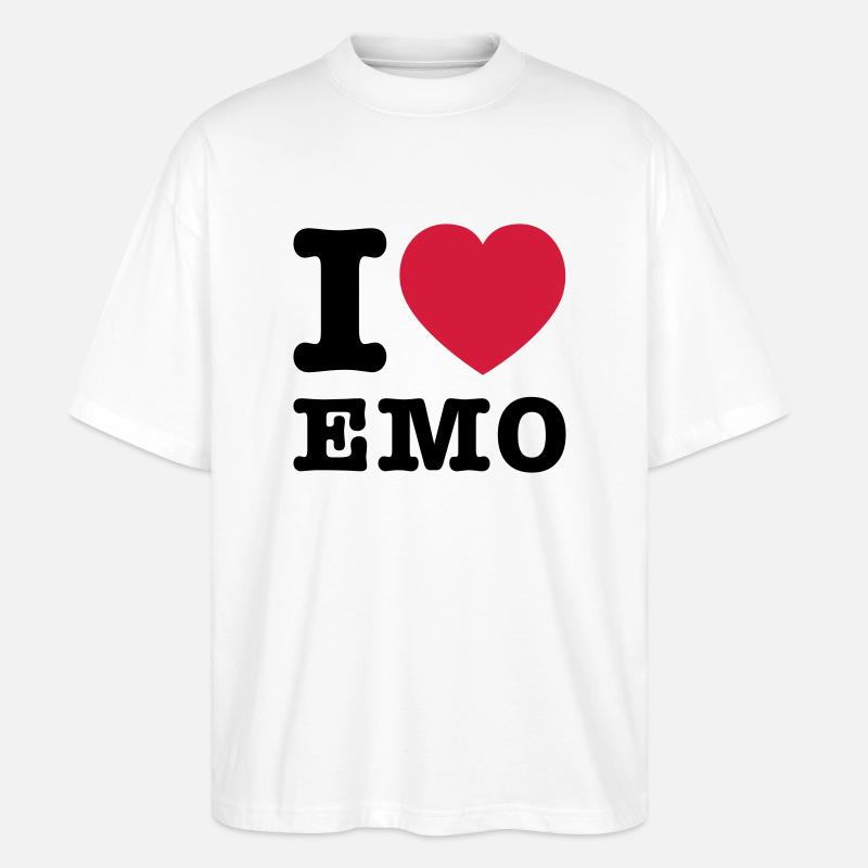 J'aime Emo 2 - T-shirt bio Blaster 2.0 coupe oversize Stanley/Stella Unisexe - blanc